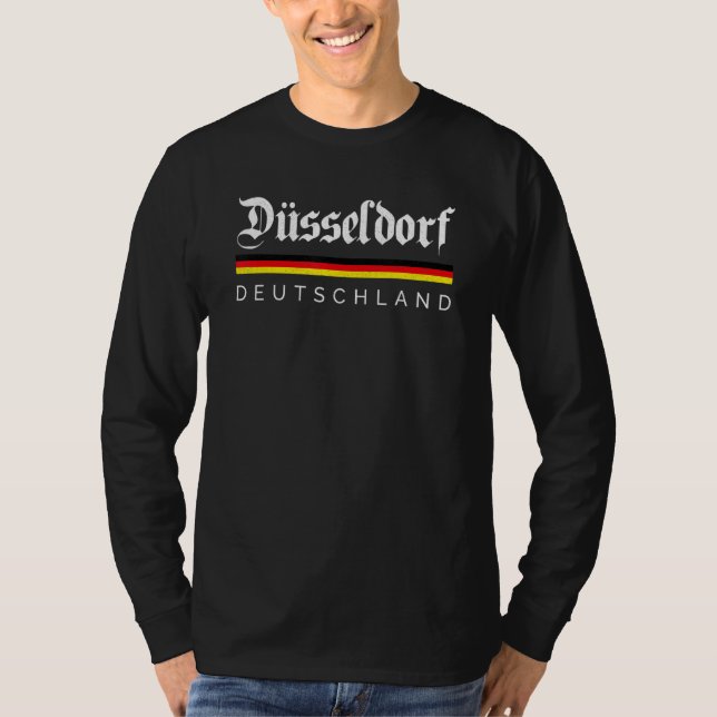 T-shirt Dusseldorf Dialect Rhine Westphalia Germany Souven (Devant)