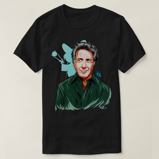 T-shirt Dustin Hoffman Illustration de Paul Cemmick (Design devant)