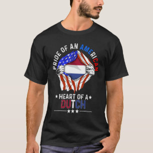 T-shirt Dutch American America Pride Foreign Pays-Bas F