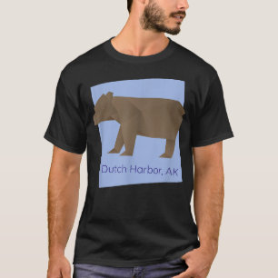 T-shirt Dutch Harbor Brown Origami Bear Abstract Geometric