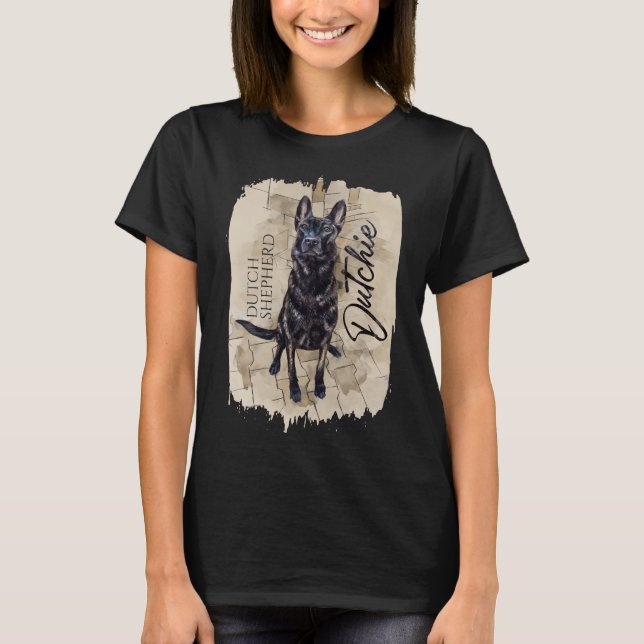 T-shirt Dutch Shepherd - Illustration utchie (Devant)