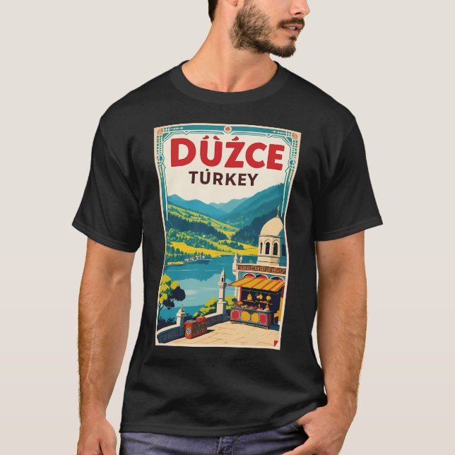 T-shirt Duzce Turkey Vintage Travel Tourism (Devant)