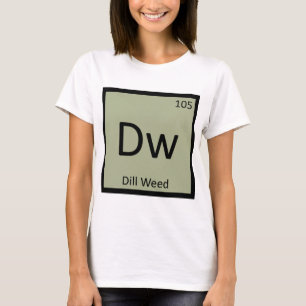 T-shirt Dw - Symbole de table périodique de la chimie des