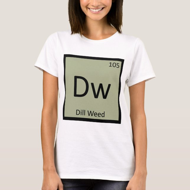 T-shirt Dw - Symbole de table périodique de la chimie des  (Devant)