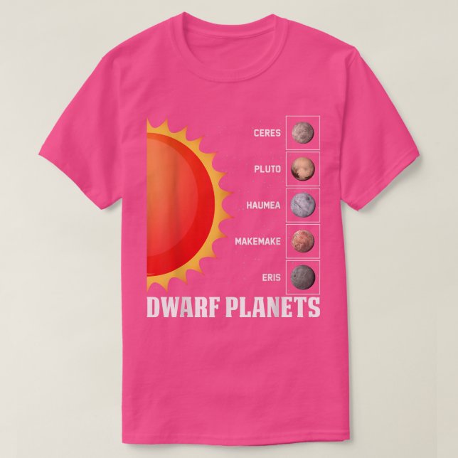 T-shirt Dwarf Planets Space Explorer Astronaut Astronomer  (Design devant)