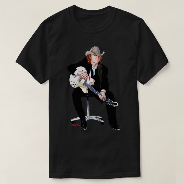 T-shirt Dwight Yoakam Illustration de Paul Cemmick (Design devant)