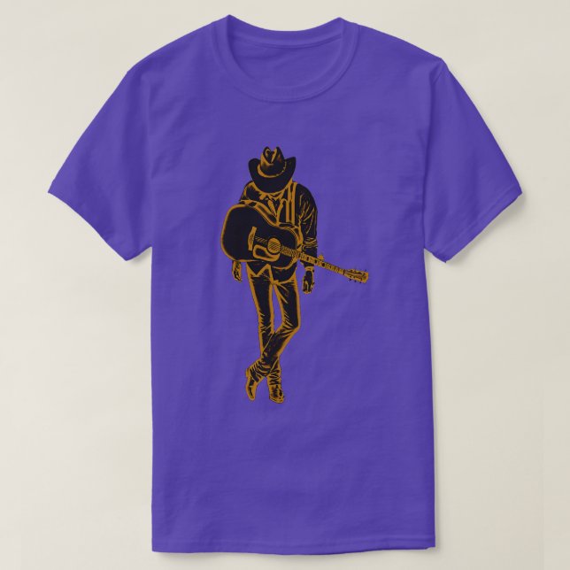 T-shirt Dwight Yoakam Jouer de la guitare 1 (Design devant)