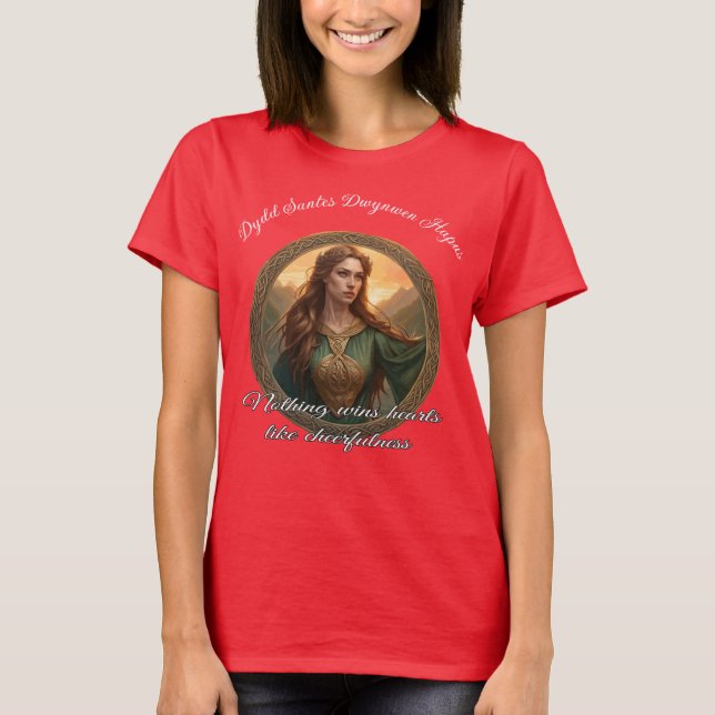 T-shirt Dwynwen The Patron Saint Of Lovers (Devant)