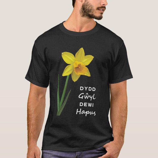 T-shirt Dydd Giles Dewi Hapus Joyeux St David's Day (Devant)