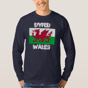 T-shirt Dyfed, Pays de Galles avec drapeau gallois