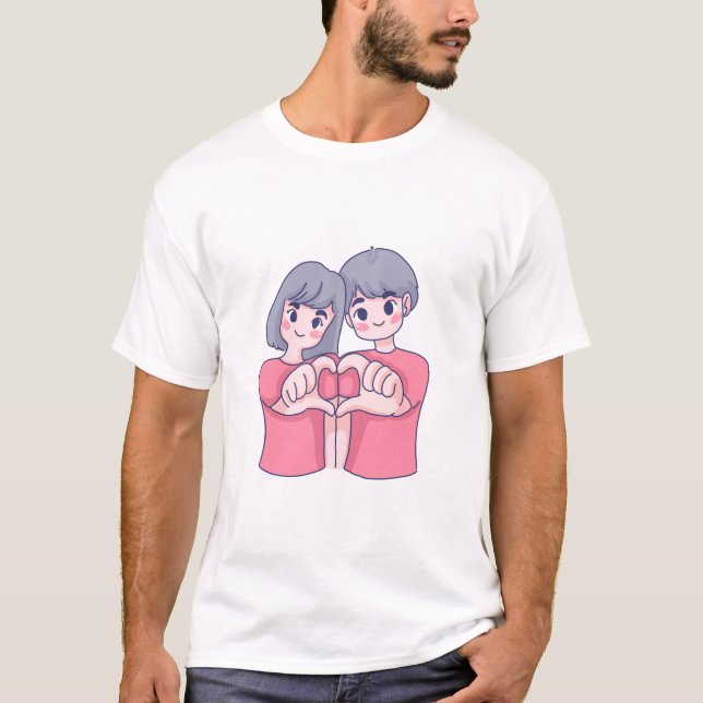 T-shirt "Dynamic Duo : Libérez votre style couple avec not (Devant)
