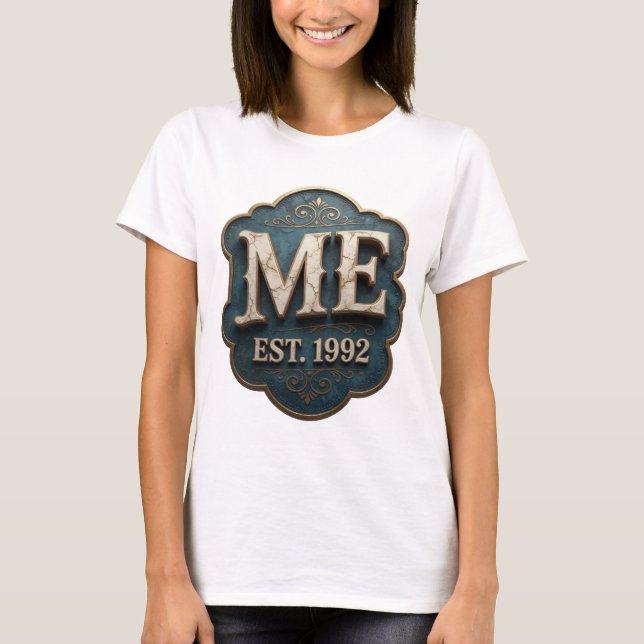 T-shirt Dynamic Gold ME ÉTABLI EN 1992 Conception Moderne (Devant)