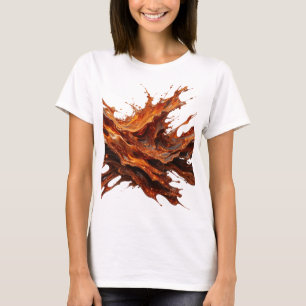 T-shirt Dynamic Silver CHOCOLATE SPLASH Texte d'art 3D
