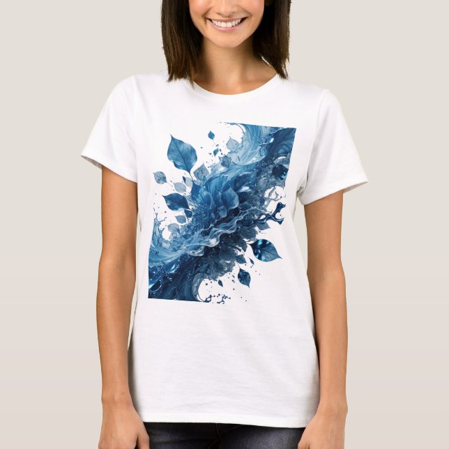 T-shirt Dynamic Silver NÉNUPHARS Texte Art 3D (Devant)