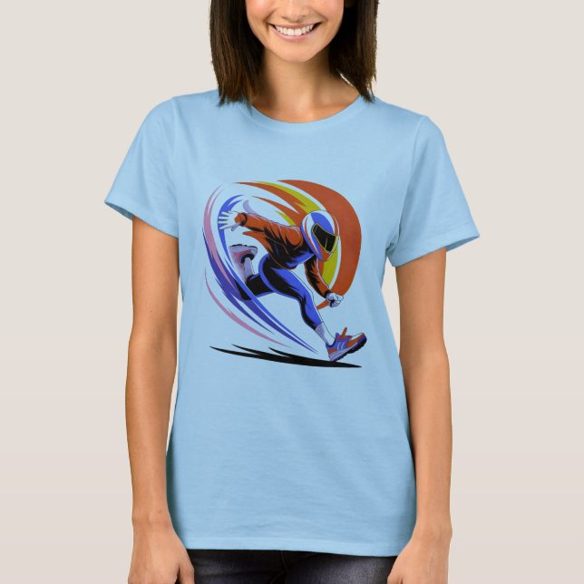 T-shirt Dynamic Speed Runner - Futuristic Action Graphic A (Devant)