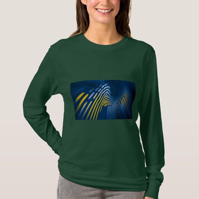 T-shirt "Dynamique des fluides : une symphonie de lumière  (Devant)