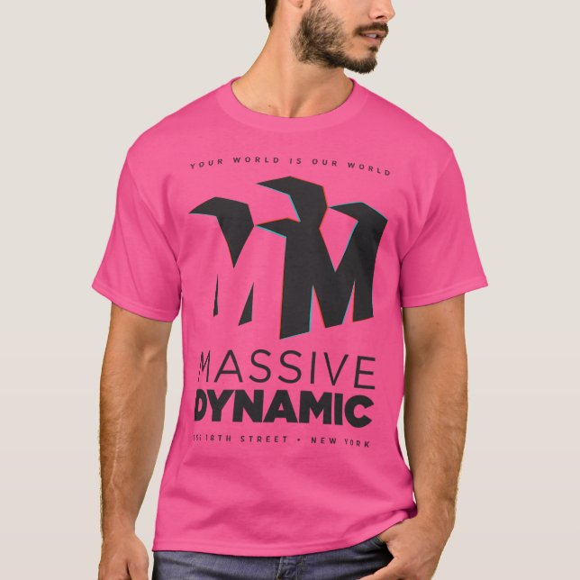 T-shirt Dynamique massive (version noire) (Devant)