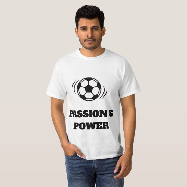 T-Shirt Dynamique Passion Foot - Balle minimaliste (Devant entier)