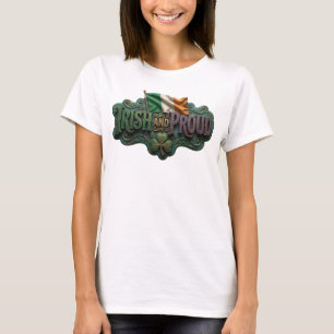 T-shirt Dynamique Violet IMPRIMÉ IRLANDAIS ET FIER