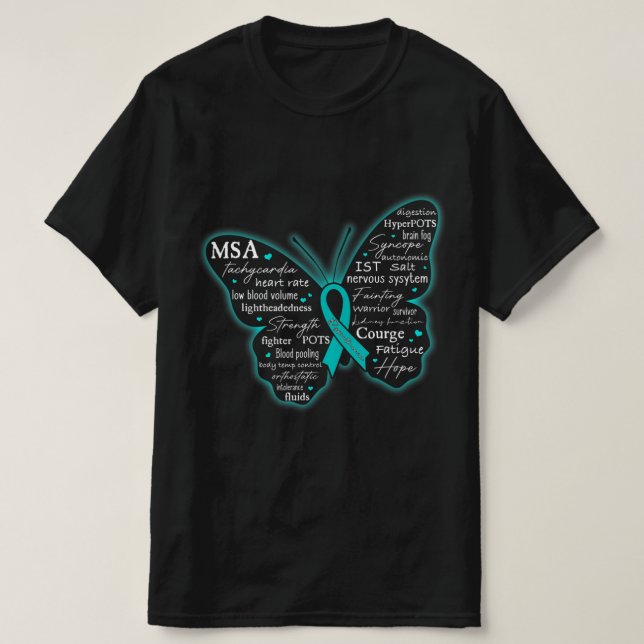 T-shirt Dysautonomia Sensibilisation POTS HyperPOTS NCS Mo (Design devant)
