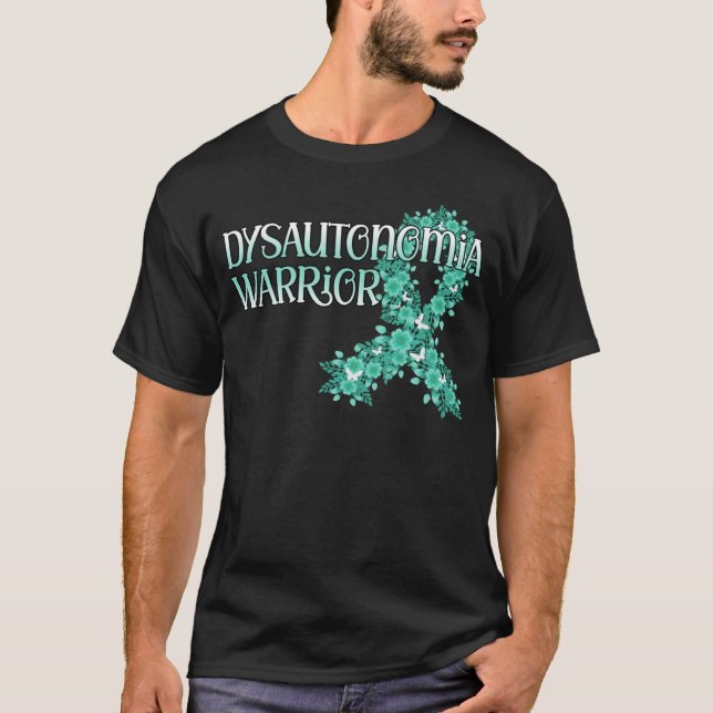 T-shirt Dysautonomia Warrimee Awareness POTS Turquoise Rib (Devant)