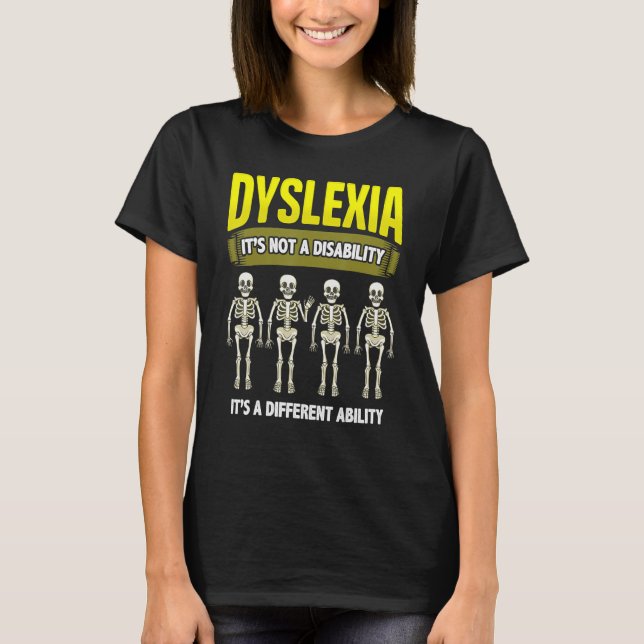 T-shirt Dyslexia Awareness School Teacher Reading Dyslexia (Devant)