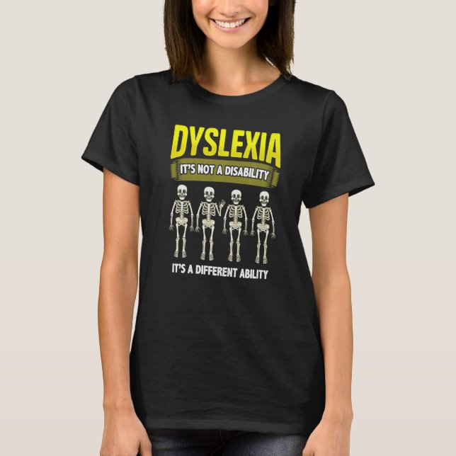 T-shirt Dyslexia Awareness School Teacher Reading Dyslexia (Devant)