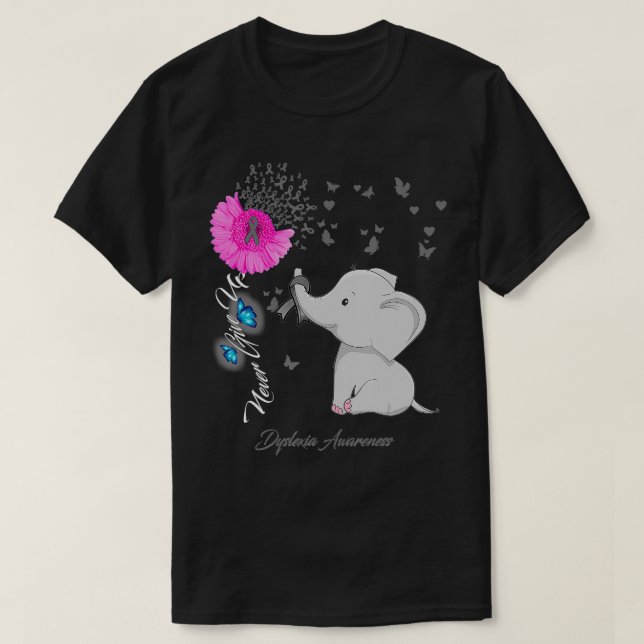 T-shirt Dyslexia Ribbon Cadeaux (Design devant)