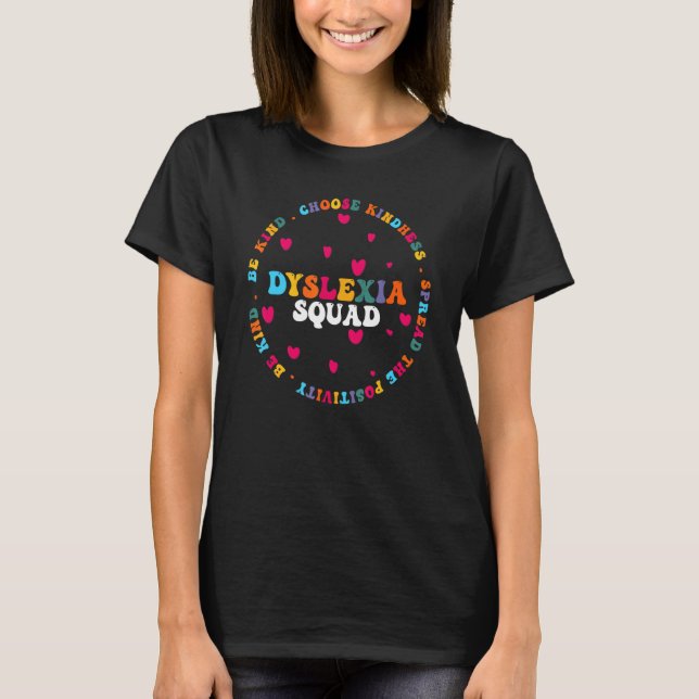 T-shirt Dyslexia Squad School Support Team Dyslexia Awaren (Devant)