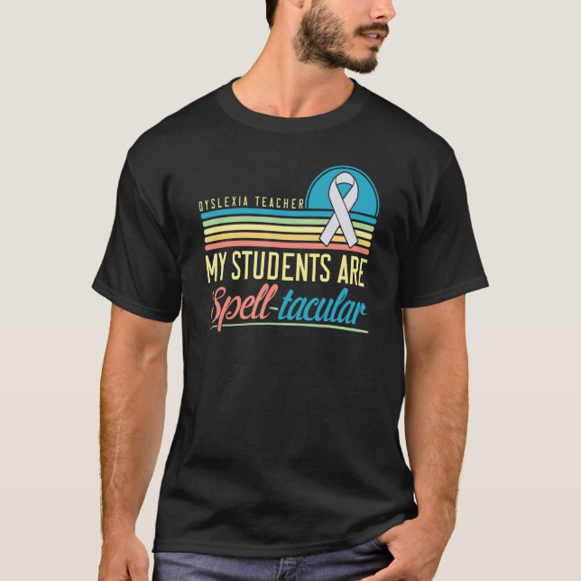 T-shirt Dyslexia Teacher Awareness Dyslexic Reading Therap (Devant)