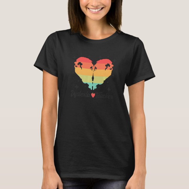 T-shirt Dyslexia Teacher Heart Dyslexia Therapist (Devant)