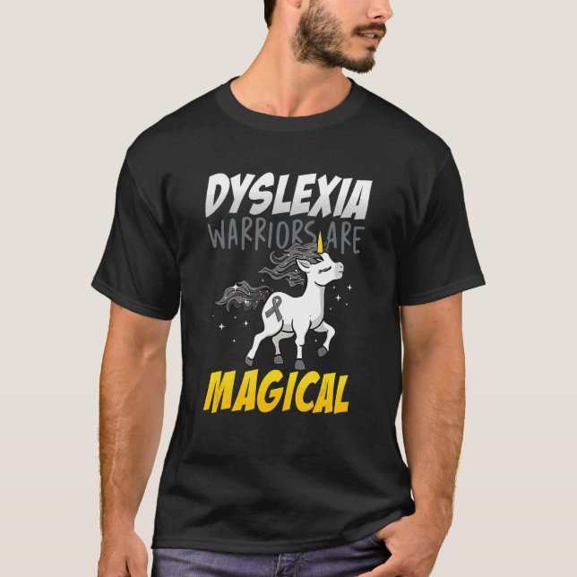 T-shirt Dyslexie Magique Unicorne Apprentissage Handicap D (Devant)