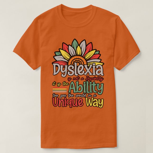 T-shirt Dyslexie N'Est Pas Handicap Dyslexie Sensibilisati (Design devant)
