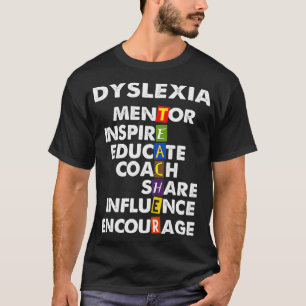 T-shirt Dyslexie Professeur Thérapeute Fier Éduquer Dysl