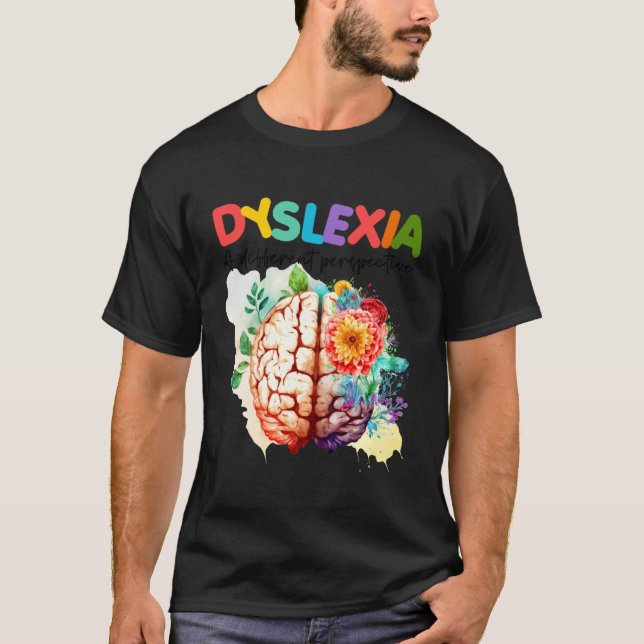 T-shirt Dyslexie Un Point de Vue Différent Sensibilisation (Devant)