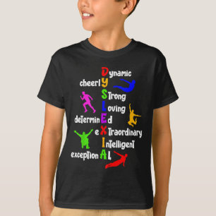 T-shirt Dyslexique prise de conscience de la dyslexie sign