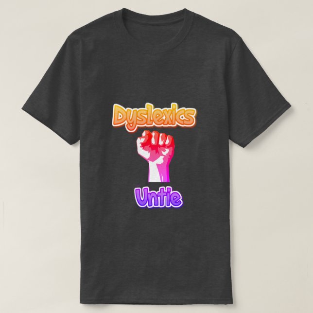 T-shirt dyslexiques dénouent (Design devant)