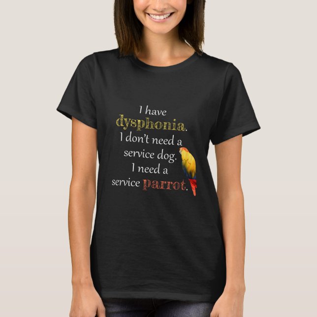 T-shirt Dysphonia Service Parrot (Devant)
