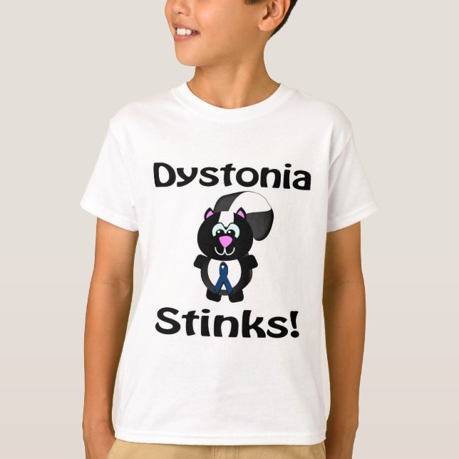 T-shirt Dystonia pue conception de sensibilisation à la pe (Devant)