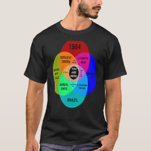T-shirt Dystopian Venn Diagram Vous Êtes Ici Tee