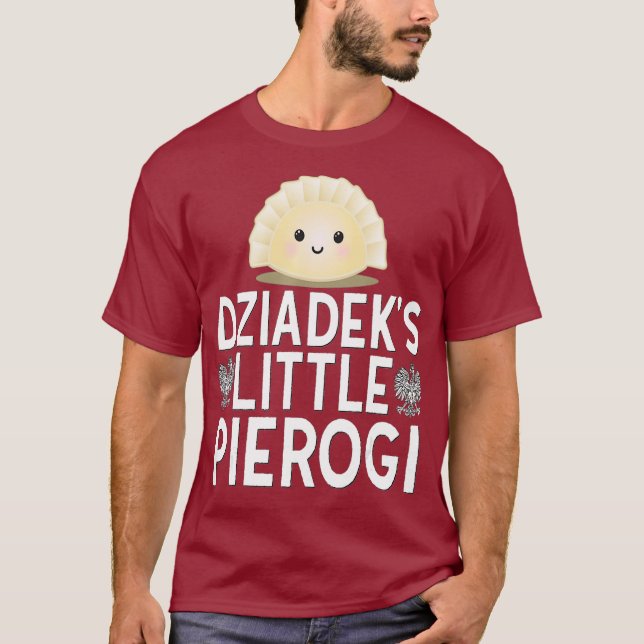 T-shirt Dziadek Little Pierogi Kids Polonais Pride Pologne (Devant)