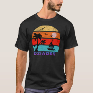 T-shirt Dziadek Retro Sunset Ocean Grand-père