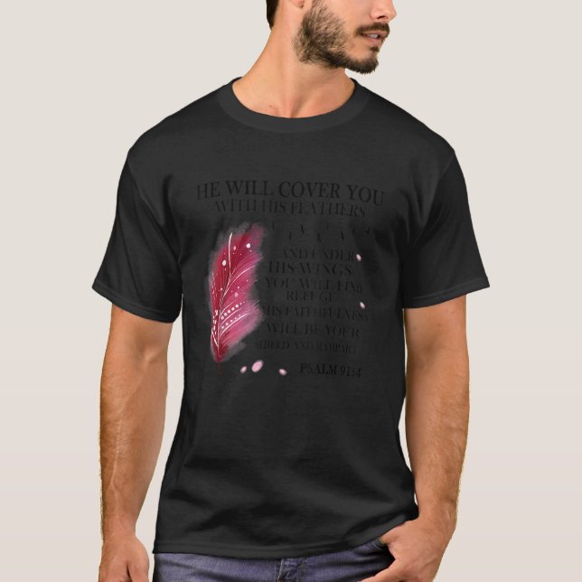 T-shirt e4ox Il Vous Couvrira Avec Ses Plumes Christian (Devant)