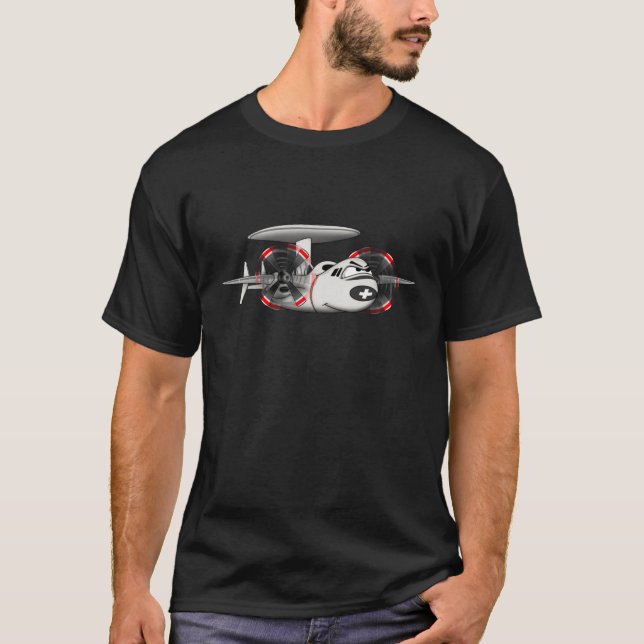 T-shirt E-2 Avion militaire d'alerte rapide de l'AEW (Devant)