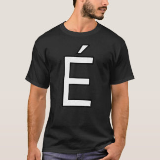 T-shirt É Alphabet lettre accent majuscule mot majuscule n