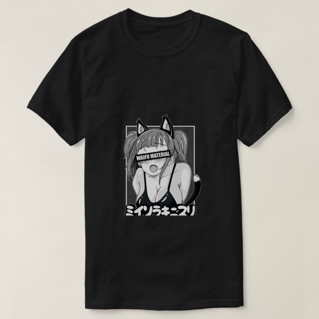 T-shirt E:\AnhgocUpZZ\Ahegao waifu matériel lewd neko anim (Design devant)