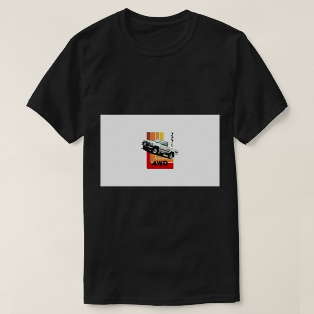 T-shirt E:\AnhgocUpZZ\Retro Toyota Hilux .png des années 8 (Design devant)