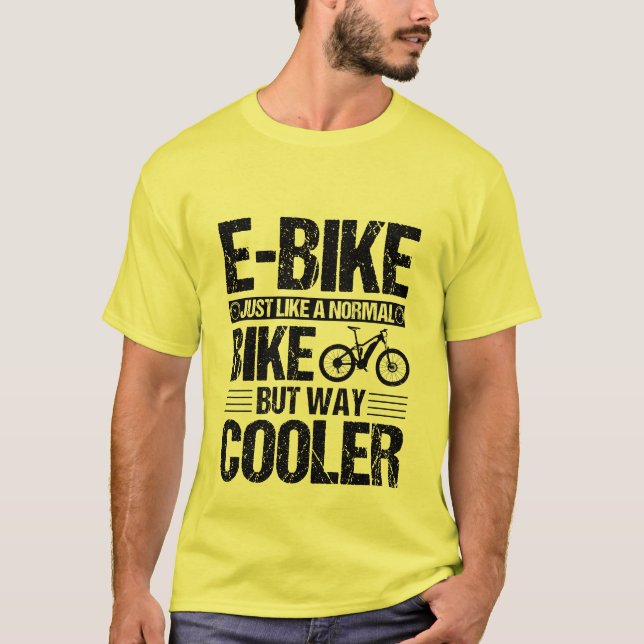T-shirt E-Bike comme un vélo normal mais Glacière (Devant)