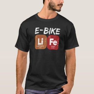 T-shirt E Bike Life Tableau Périodique Vélo Électrique  2