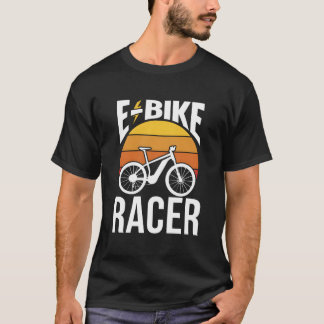 T-shirt E-Bike Racer Cyclist Cycling Rider Electric